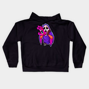 Halloween Screaming Ghost Halloween Scary Monster Kids Hoodie